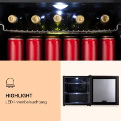 Beersafe L Onyx Kühlschrank 47 Liter 2 Böden Panoramaglastür. -Deutschland Klarstein Verkaufs-Shop 10032870 de 0004 logo
