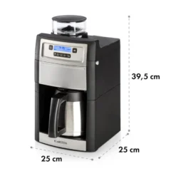 Aromatica II Thermo Kaffeemaschine, Mahlwerk, 1,25 L, Silber -Deutschland Klarstein Verkaufs-Shop 10032875 yy 0011 logo Klarstein Aromatica II Thermo Kaffeemaschine silber