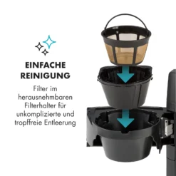 Aromatica II Thermo Kaffeemaschine, Mahlwerk, 1,25 L, Schwarz -Deutschland Klarstein Verkaufs-Shop 10032876 de 0007 logo