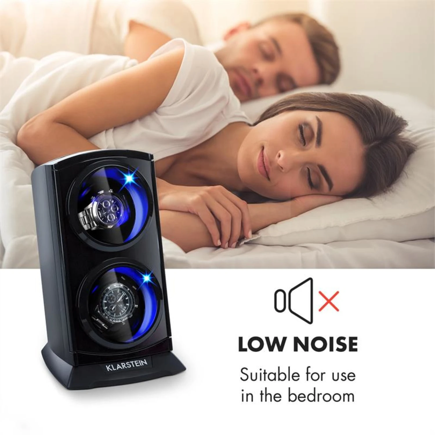 St. Gallen Premium Uhrenbeweger 2 Uhren 4 Geschwindigkeiten -Deutschland Klarstein Verkaufs-Shop 10032887 yy 0006 logo Klarstein St Gallen Premium Uhrenbeweger schwarz reedit