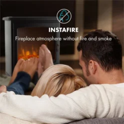 Meran Elektrischer Kamin 950/1850W 2-stufige Heizung Gusseisen-Stil -Deutschland Klarstein Verkaufs-Shop 10032893 yy 0003 logo Klarstein Meran Elektrischer Kamin schwarz