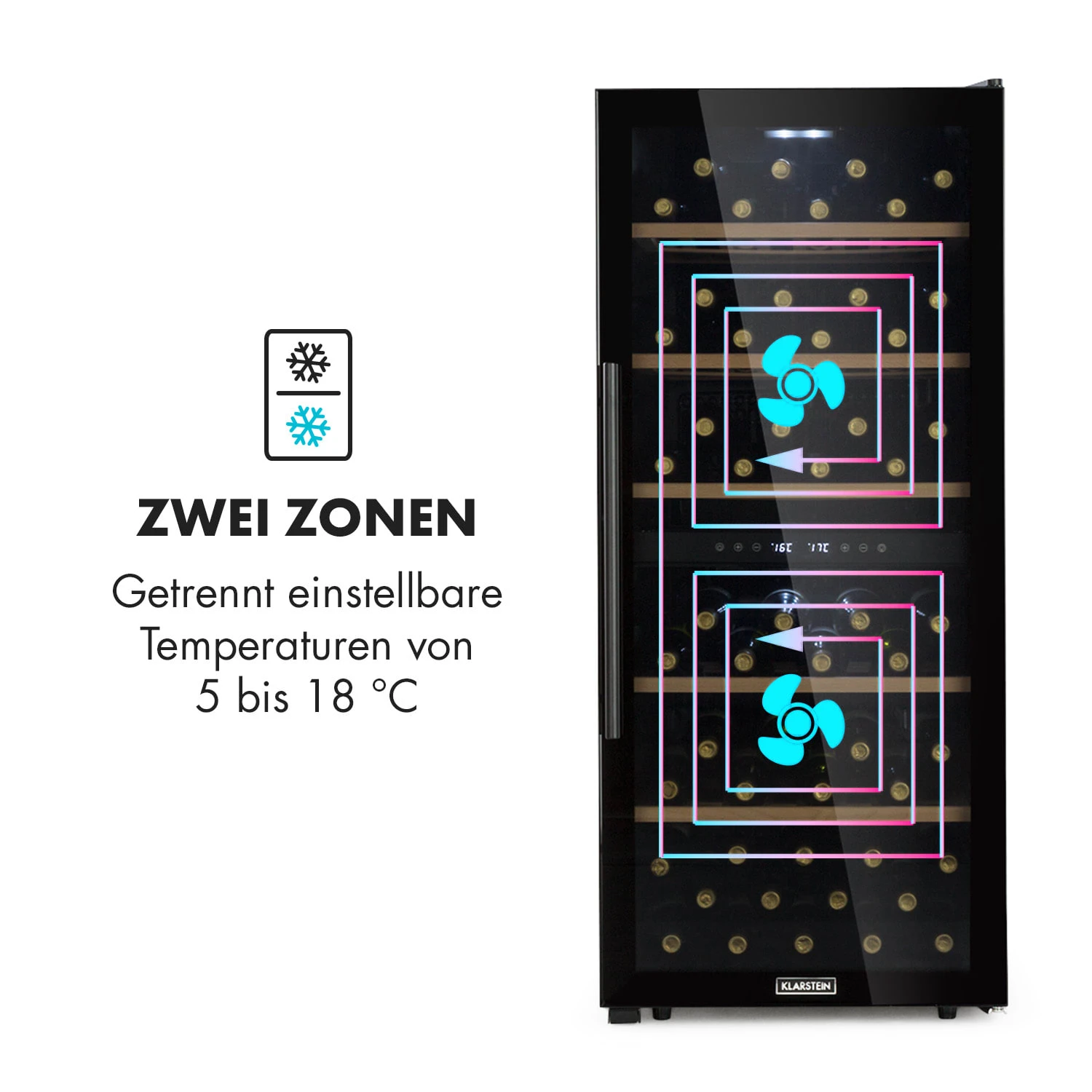 Barossa 102 Duo Weinkühlschrank 102 Fl 226 Ltr 2 Zonen Touch-Steuerung Barossa 102 Duo Weinkühlschrank 102 Fl 226 Ltr 2 Zonen Touch-Steuerung -Deutschland Klarstein Verkaufs-Shop 10032921 de 0005 logo