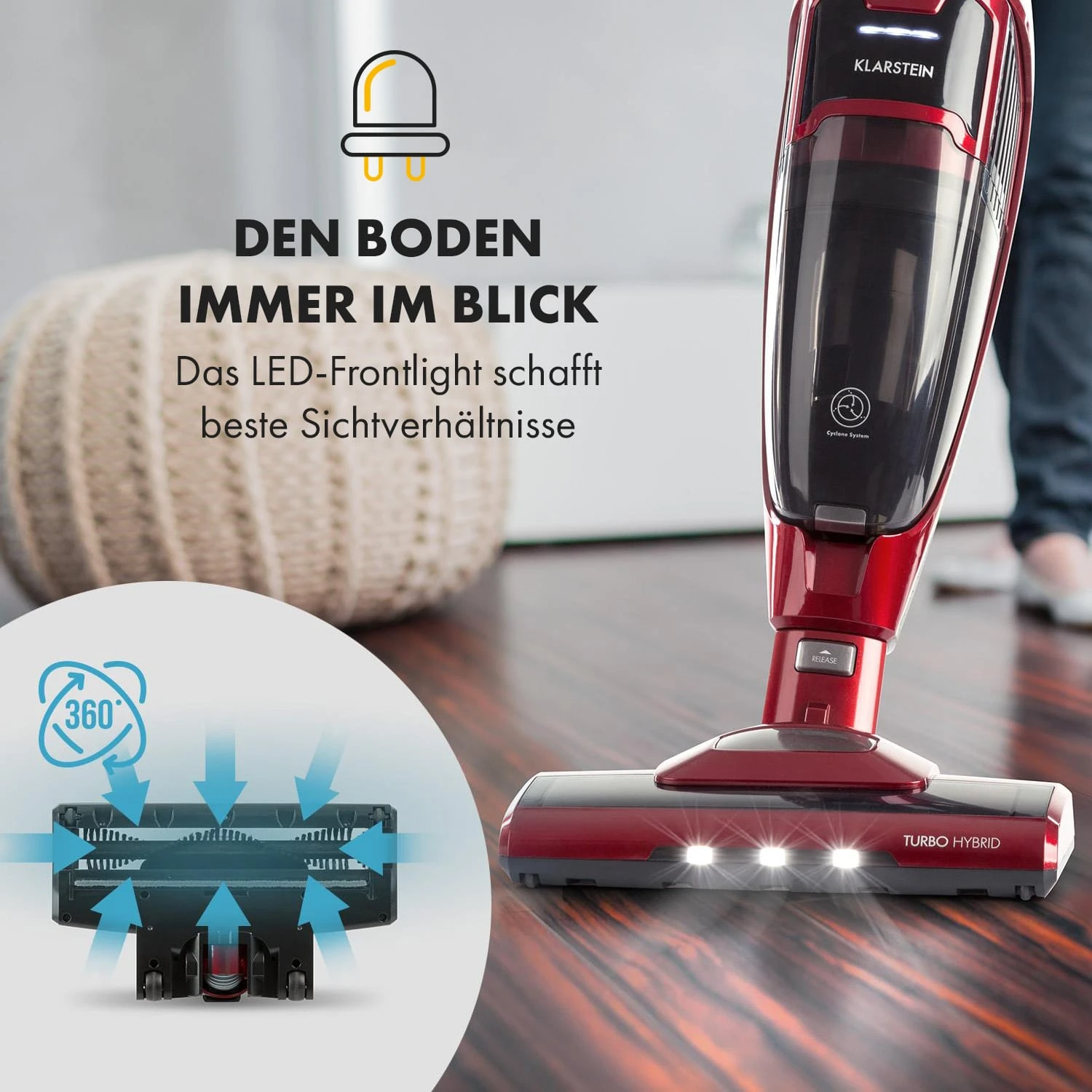 TurboHybrid Staubsauger Boden- und Handstaubsauger metallic-rot TurboHybrid Staubsauger Boden- Und Handstaubsauger Metallic-rot -Deutschland Klarstein Verkaufs-Shop 10032944 de 0002 logo