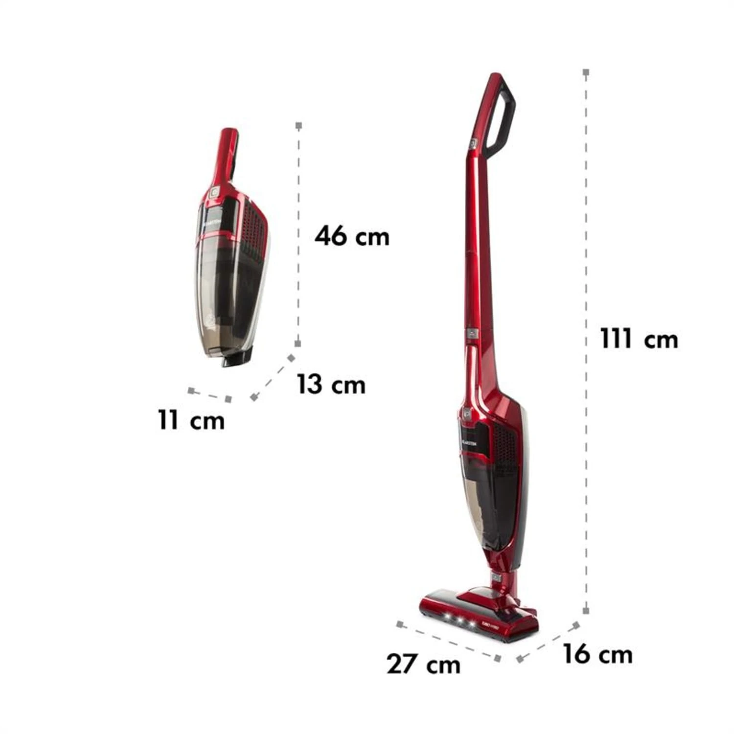 TurboHybrid Staubsauger Boden- und Handstaubsauger metallic-rot TurboHybrid Staubsauger Boden- Und Handstaubsauger Metallic-rot -Deutschland Klarstein Verkaufs-Shop 10032944 yy 0010 logo Klarstein TurboHybrid Staubsauger metallic rot