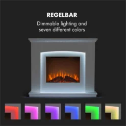Aosta Light & Fire Elektrischer Kamin 1000/2000W Fernbedienung 4 Aosta Light & Fire Elektrischer Kamin 1000/2000W Fernbedienung -Deutschland Klarstein Verkaufs-Shop 10033000 yy 0006 logo Klarstein Aosta Light Fire Elektrischer Kamin