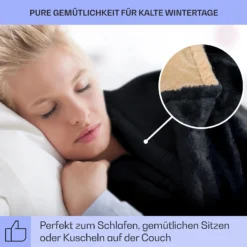 Dr. Watson SuperSoft Heizdecke 120 W 180 X 130 Cm Teddy-Plüsch -Deutschland Klarstein Verkaufs-Shop 10033006 de 0004 usp