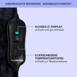 Dr. Watson SuperSoft Heizdecke 120 W 180 X 130 Cm Teddy-Plüsch -Deutschland Klarstein Verkaufs-Shop 10033006 de 0006 usp