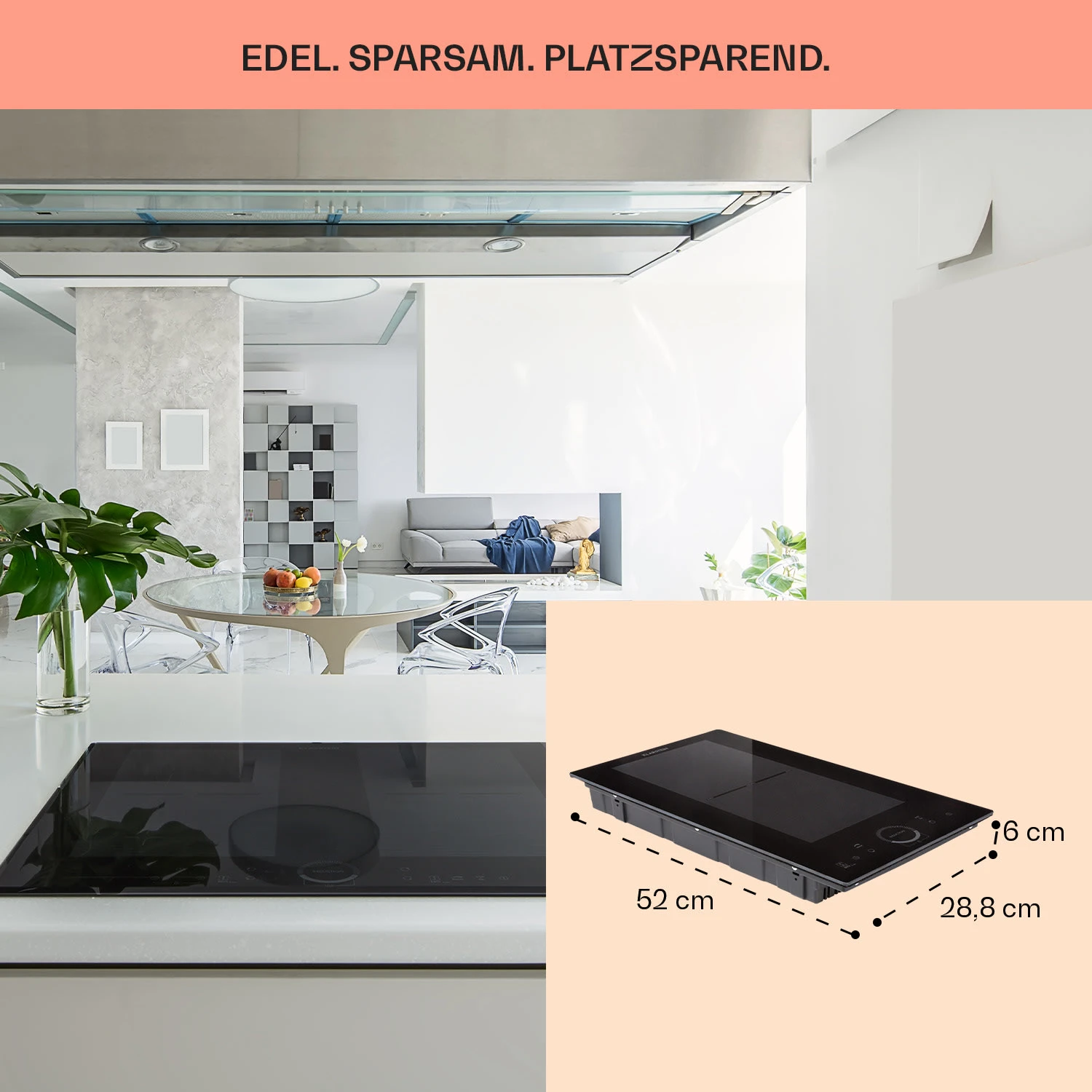 Delicatessa Slim Domino Induktionskochfeld 3500W Timer schwarz Delicatessa Slim Domino Induktionskochfeld 3500W Timer Schwarz -Deutschland Klarstein Verkaufs-Shop 10033015 de 0006 usp