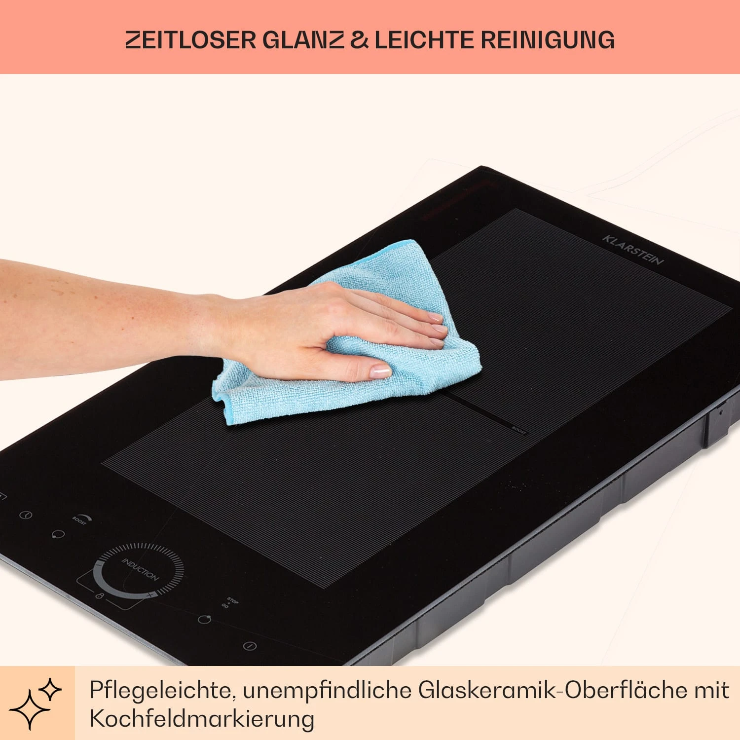 Delicatessa Slim Domino Induktionskochfeld 3500W Timer schwarz Delicatessa Slim Domino Induktionskochfeld 3500W Timer Schwarz -Deutschland Klarstein Verkaufs-Shop 10033015 de 0008 usp