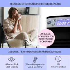 Hot Spot Slimcurve Heizgerät 80x40cm 40m² 2000W 5-40°C LED IP24 -Deutschland Klarstein Verkaufs-Shop 10033017 de 0003 usp