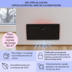 Hot Spot Slimcurve Heizgerät 80x40cm 40m² 2000W 5-40°C LED IP24 -Deutschland Klarstein Verkaufs-Shop 10033017 de 0004 usp