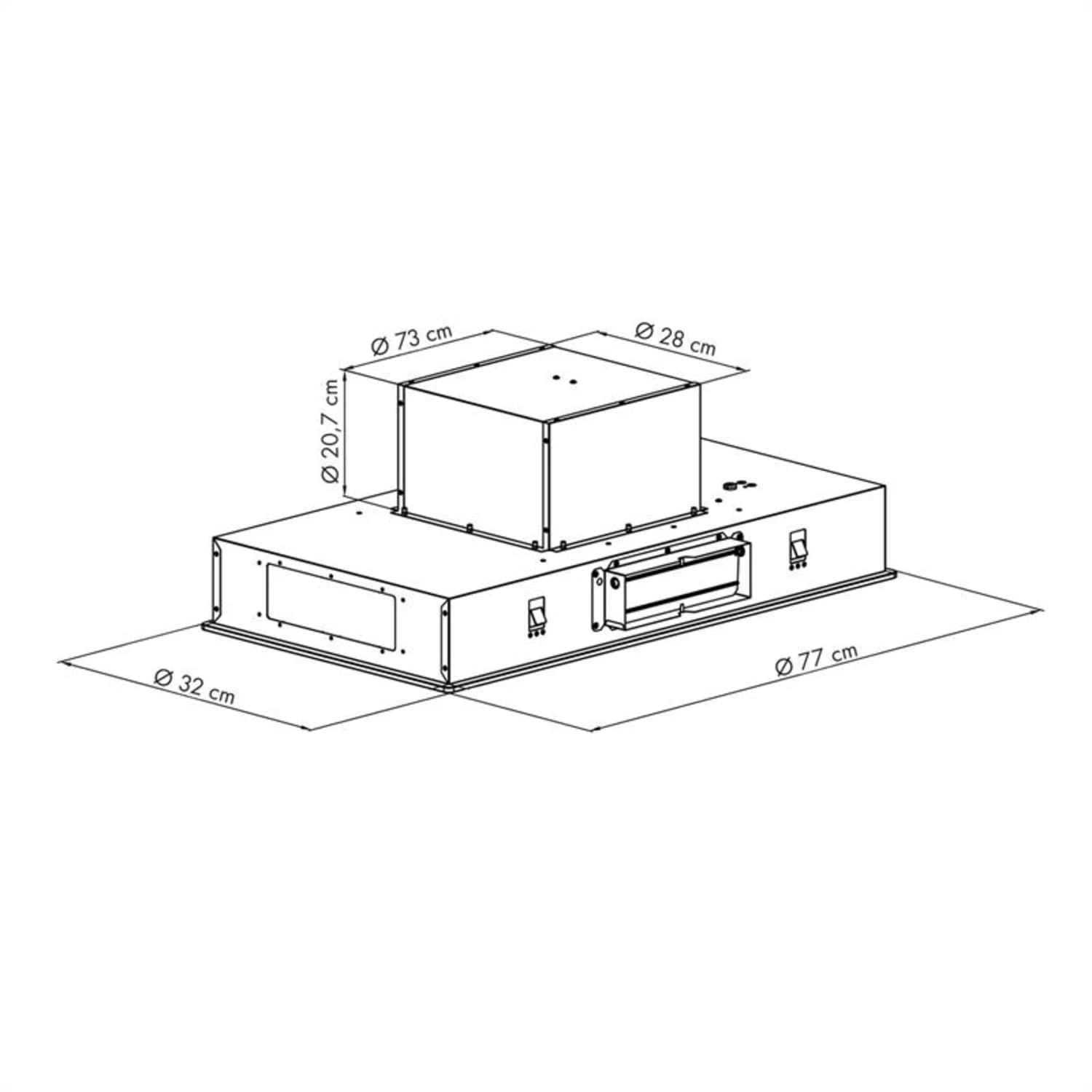 High Line Deckenhaube 77 Cm 410 M3/h 75W 3 Stufen Fernbedienung -Deutschland Klarstein Verkaufs-Shop 10033053 yy 0010 logo Klarstein High Line Deckenhaube 77 cm schwarz