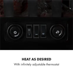 Innsbruck Elektrischer Kamin 1000/2000W Thermostat -Deutschland Klarstein Verkaufs-Shop 10033092 yy 0004 logo Electric Fireplace Black YH15