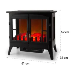 Innsbruck Elektrischer Kamin 1000/2000W Thermostat -Deutschland Klarstein Verkaufs-Shop 10033092 yy 0008 logo Electric Fireplace Black YH15