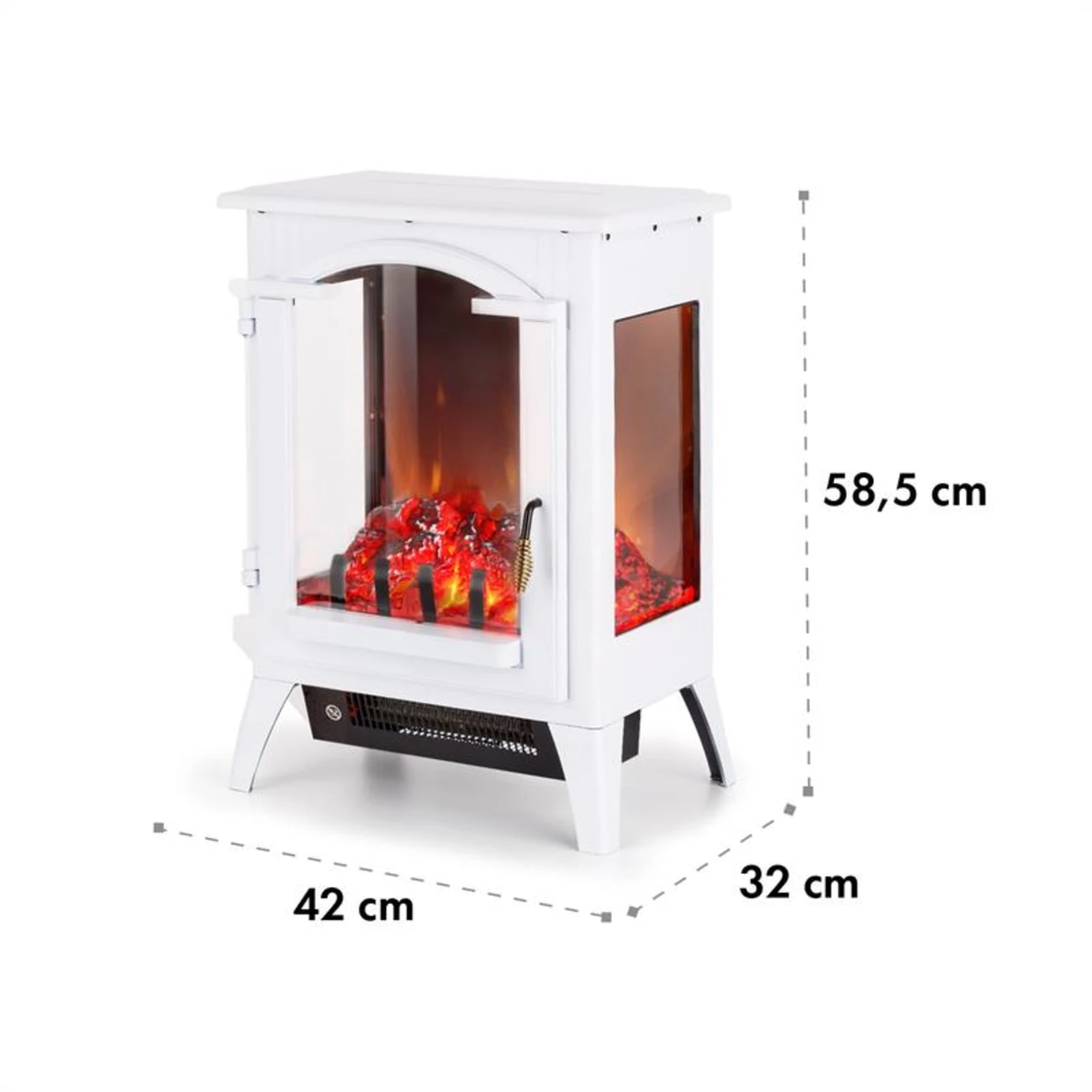 Graz Elektrischer Kamin 1000/2000W Thermostat PanoramaView Graz Elektrischer Kamin 1000/2000W Thermostat PanoramaView -Deutschland Klarstein Verkaufs-Shop 10033095 yy 0002 logo Klarstein Graz Elektrischer Kamin weiss