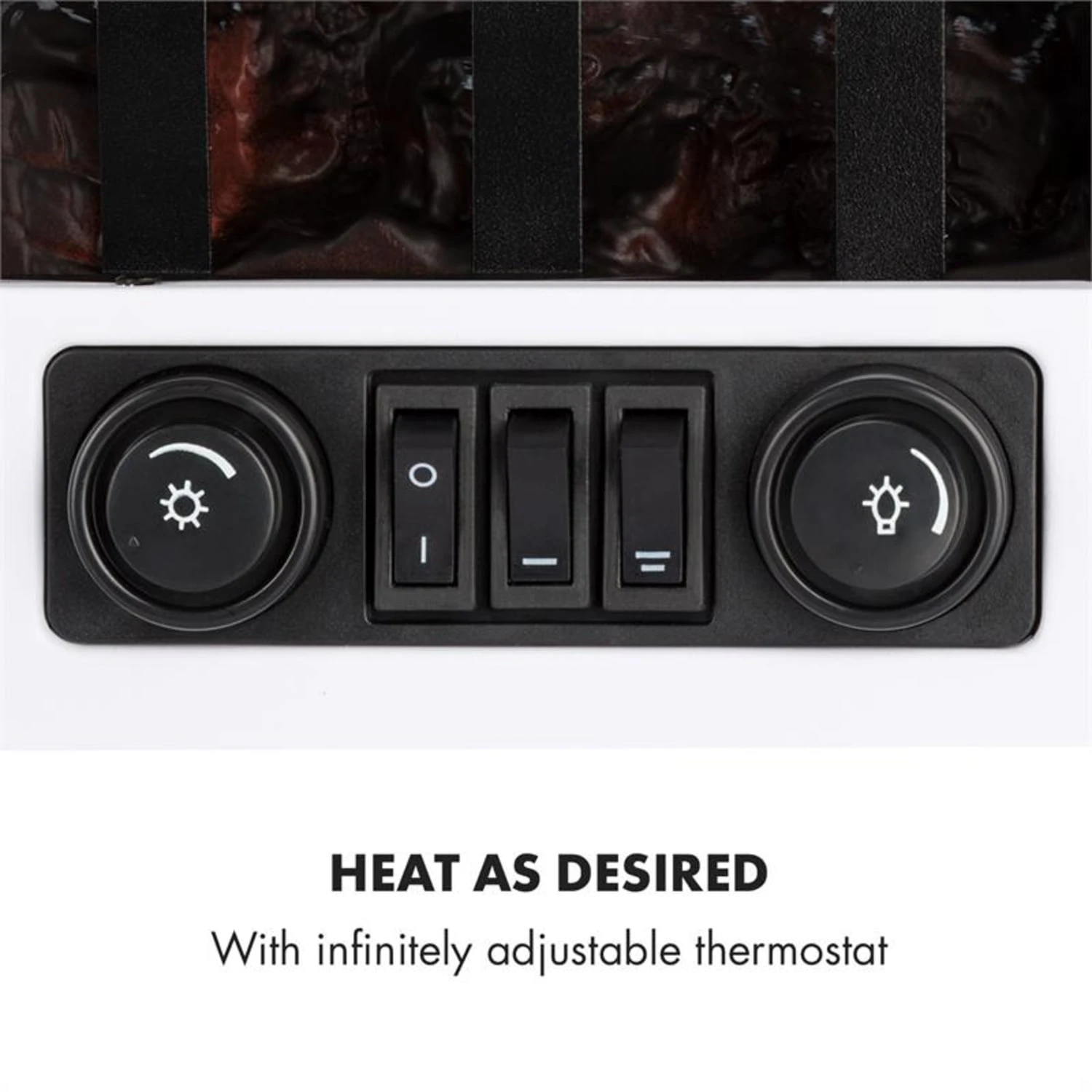 Graz Elektrischer Kamin 1000/2000W Thermostat PanoramaView Graz Elektrischer Kamin 1000/2000W Thermostat PanoramaView -Deutschland Klarstein Verkaufs-Shop 10033095 yy 0005 logo Klarstein Graz Elektrischer Kamin weiss