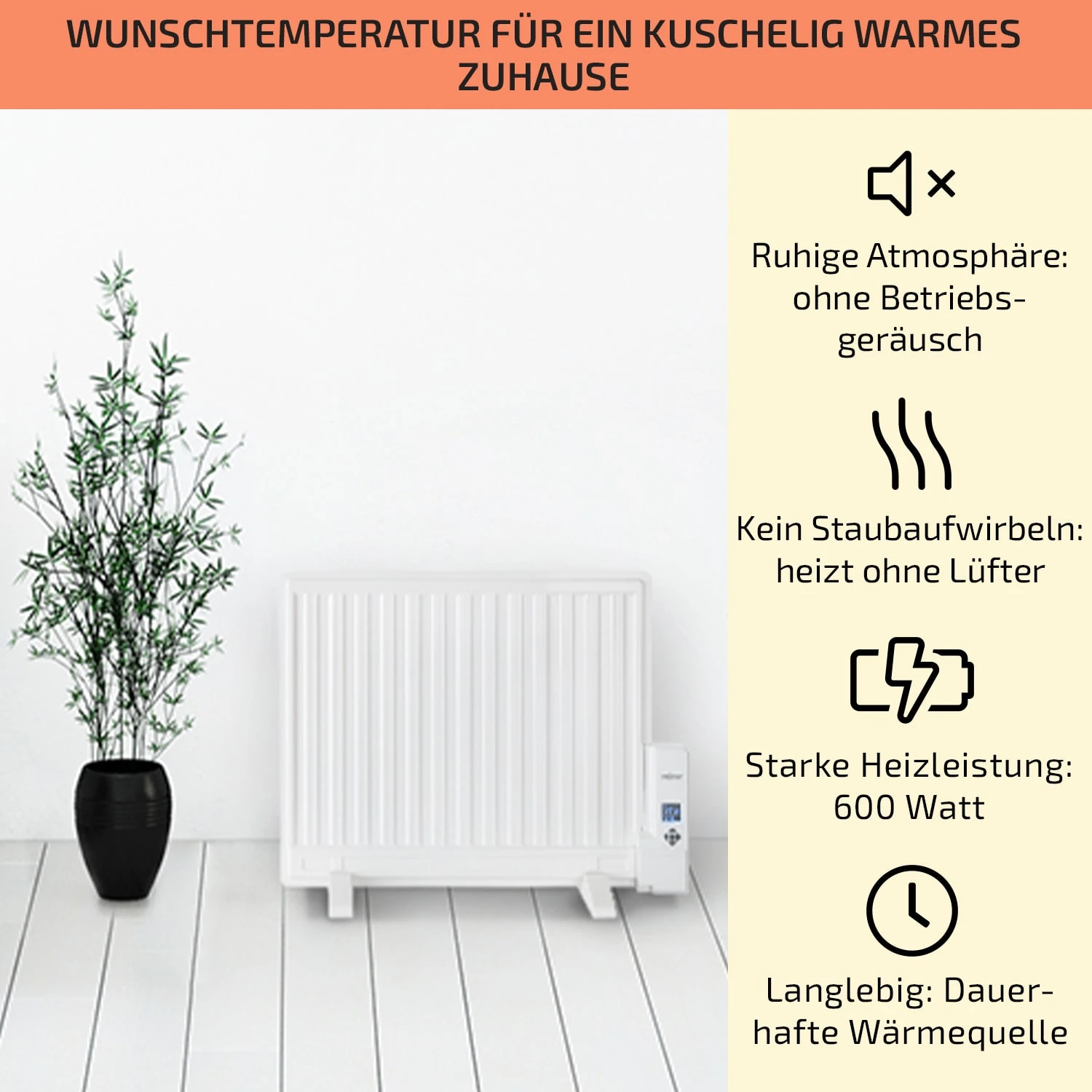 Wallander Ölradiator 600W LED-Display Wochentimer weiß Wallander Ölradiator 600W LED-Display Wochentimer Weiß -Deutschland Klarstein Verkaufs-Shop 10033098 de 0002 usp