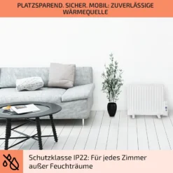 Wallander Ölradiator 600W Thermostat Ölheizung Ultraflach Schwarz -Deutschland Klarstein Verkaufs-Shop 10033099 de 0007 usp