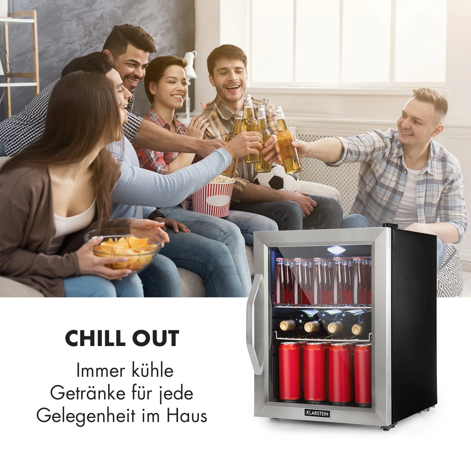 Beersafe M Kühlschrank 33 Liter 2 Böden Panoramaglastür Edelstahl Beersafe M Kühlschrank 33 Liter 2 Böden Panoramaglastür Edelstahl -Deutschland Klarstein Verkaufs-Shop 10033119 de 0002 logo