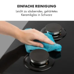 Ignito 4 Zonen Gaskochfeld 4-flammig Sabaf-Brenner Glaskeramik Schwarz -Deutschland Klarstein Verkaufs-Shop 10033132 de 0008 logo