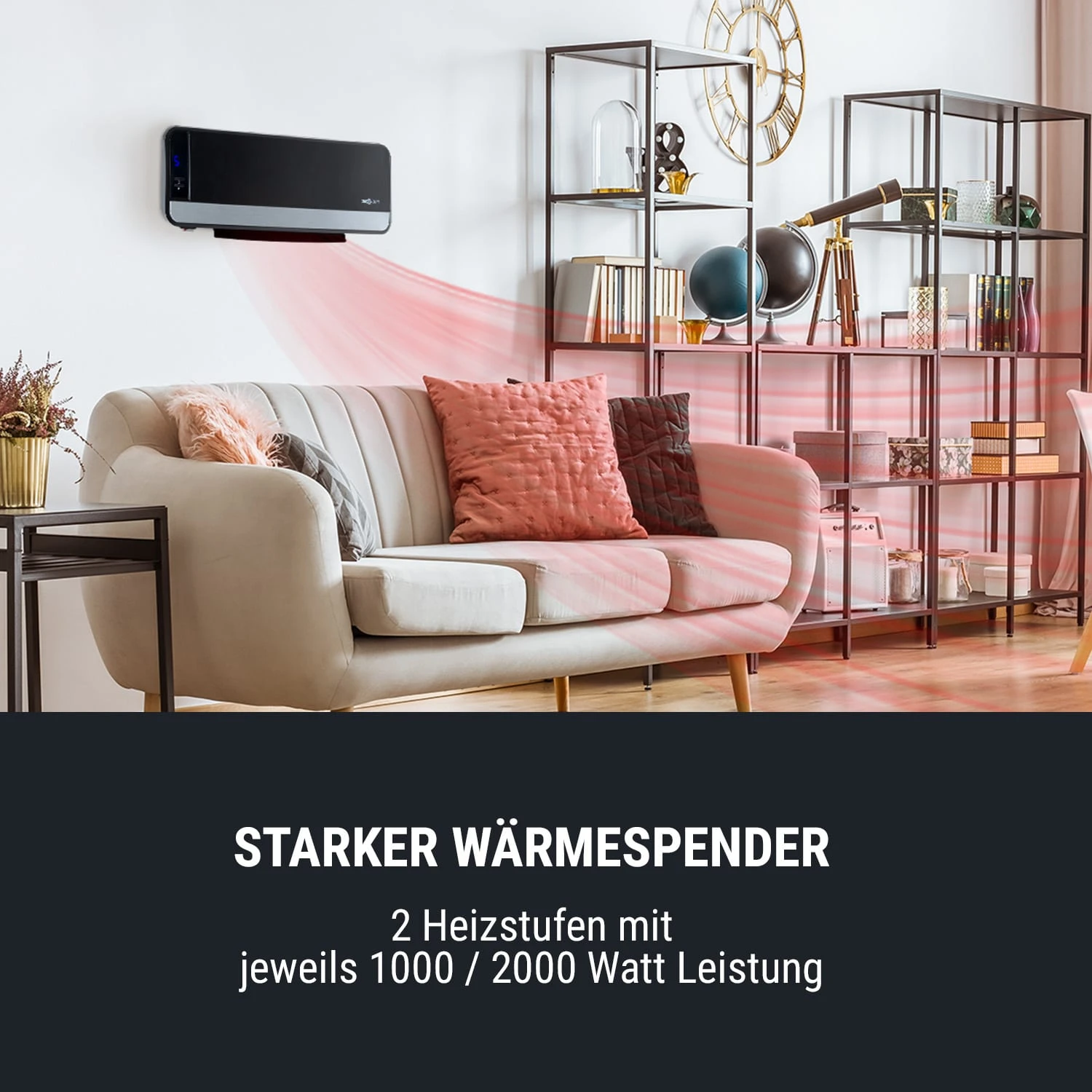 Wallkyrie Wandheizgerät 1000W/2000W 10 - 49 °C Thermostat schwarz Wallkyrie Wandheizgerät 1000W/2000W 10 - 49 °C Thermostat Schwarz -Deutschland Klarstein Verkaufs-Shop 10033139 de 0002 logo