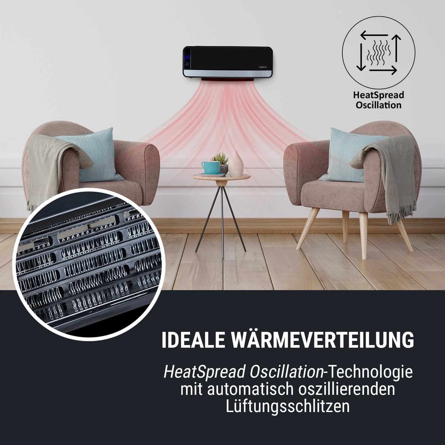 Wallkyrie Wandheizgerät 1000W/2000W 10 - 49 °C Thermostat schwarz Wallkyrie Wandheizgerät 1000W/2000W 10 - 49 °C Thermostat Schwarz -Deutschland Klarstein Verkaufs-Shop 10033139 de 0004 logo