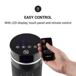 Heat Spike Turmheizgerät 1200/2200W 8h-Timer Thermostat Schwarz -Deutschland Klarstein Verkaufs-Shop 10033141 yy 0004 logo oneConcept Heat Spike Turmheizgeraet schwarz