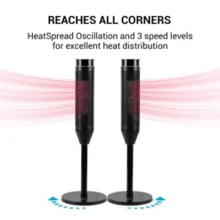 Heat Spike Turmheizgerät 1200/2200W 8h-Timer Thermostat Schwarz -Deutschland Klarstein Verkaufs-Shop 10033141 yy 0005 logo oneConcept Heat Spike Turmheizgeraet schwarz