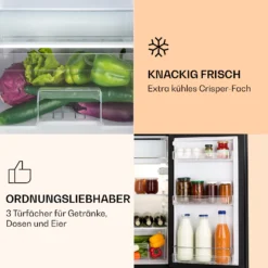 Luminance Frost Kühlschrank 91L Crisper-Fach 2 Glasböden -Deutschland Klarstein Verkaufs-Shop 10033176 de 0003 logo