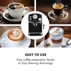 Espressionata Gusto Espressomaschine 1100W 15 Bar Druck Schwarz -Deutschland Klarstein Verkaufs-Shop 10033209 yy 0004 logo Klarstein Espressionata Gusto Espressomaschine