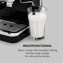 Espressionata Gusto Espressomaschine 1100W 15 Bar Druck Schwarz -Deutschland Klarstein Verkaufs-Shop 10033209 yy 0007 logo Klarstein Espressionata Gusto Espressomaschine