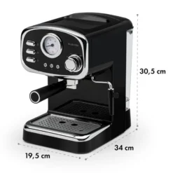 Espressionata Gusto Espressomaschine 1100W 15 Bar Druck Schwarz -Deutschland Klarstein Verkaufs-Shop 10033209 yy 0009 logo Klarstein Espressionata Gusto Espressomaschine