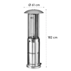 Goldflame Deluxe Terrassenheizstrahler 36.000BTU/11kW Mobil Edelstahl -Deutschland Klarstein Verkaufs-Shop 10033280 yy 0009 logo Blumfeldt Goldflame Deluxe Heizstrahler silber