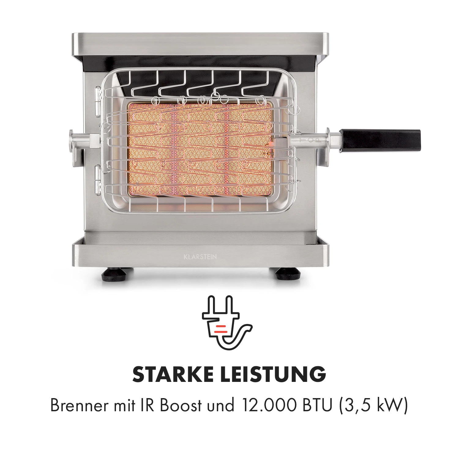 Crossfire Vertikaler Gasgrill 800°C Infrarot-Brenner 12.000 BTU silber Crossfire Vertikaler Gasgrill 800°C Infrarot-Brenner 12.000 BTU Silber -Deutschland Klarstein Verkaufs-Shop 10033288 de 0003 logo