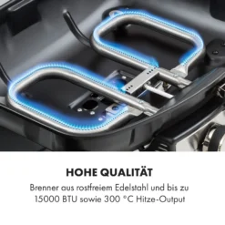 Parforce Duo 2 Gasgrill Brenner 4,4kW 15000BTU 300°C Schwarz -Deutschland Klarstein Verkaufs-Shop 10033296 de 0005 logo