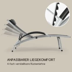 Sun Valley Sonnenliege Zusammenklappbar Kopfkissen Grau -Deutschland Klarstein Verkaufs-Shop 10033308 de 0003 logo