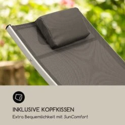 Sun Valley Sonnenliege Zusammenklappbar Kopfkissen Grau -Deutschland Klarstein Verkaufs-Shop 10033308 de 0004 logo