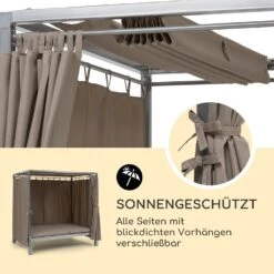 Eremitage Double Sunbed 2 Pers Stahl-Rahmen Sonnendach Vorhänge Taupe -Deutschland Klarstein Verkaufs-Shop 10033316 de 0003 logo