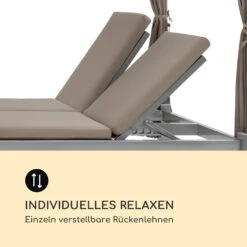 Eremitage Double Sunbed 2 Pers Stahl-Rahmen Sonnendach Vorhänge Taupe -Deutschland Klarstein Verkaufs-Shop 10033316 de 0008 logo