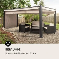 Pantheon Cortina Pavillon Mit Dach 3x4m 4 Seitenteile Beige -Deutschland Klarstein Verkaufs-Shop 10033318 de 0004 logo
