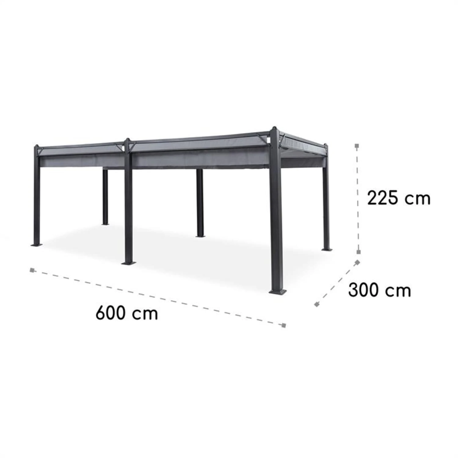 Pantheon Cortina Pavillon Mit Dach 3x6m 4 Seitenteile Grau -Deutschland Klarstein Verkaufs-Shop