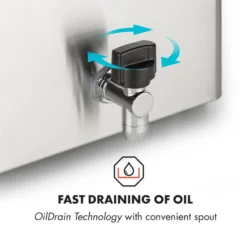 Family Fry Fritteuse 3000W Oil Drain Technology Edelstahl Silber -Deutschland Klarstein Verkaufs-Shop 10033342 yy 0005 logo Klarstein Family Fry Fritteuse 3000W silber