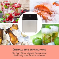 Clearcube Eiswürfelmaschine Klareis 13kg/24h Edelstahl Schwarz -Deutschland Klarstein Verkaufs-Shop 10033350 de 0003 usp