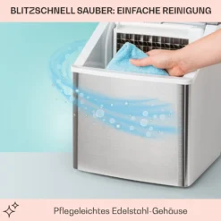 Clearcube Eiswürfelmaschine Klareis 13kg/24h Edelstahl Schwarz -Deutschland Klarstein Verkaufs-Shop 10033350 de 0005 usp