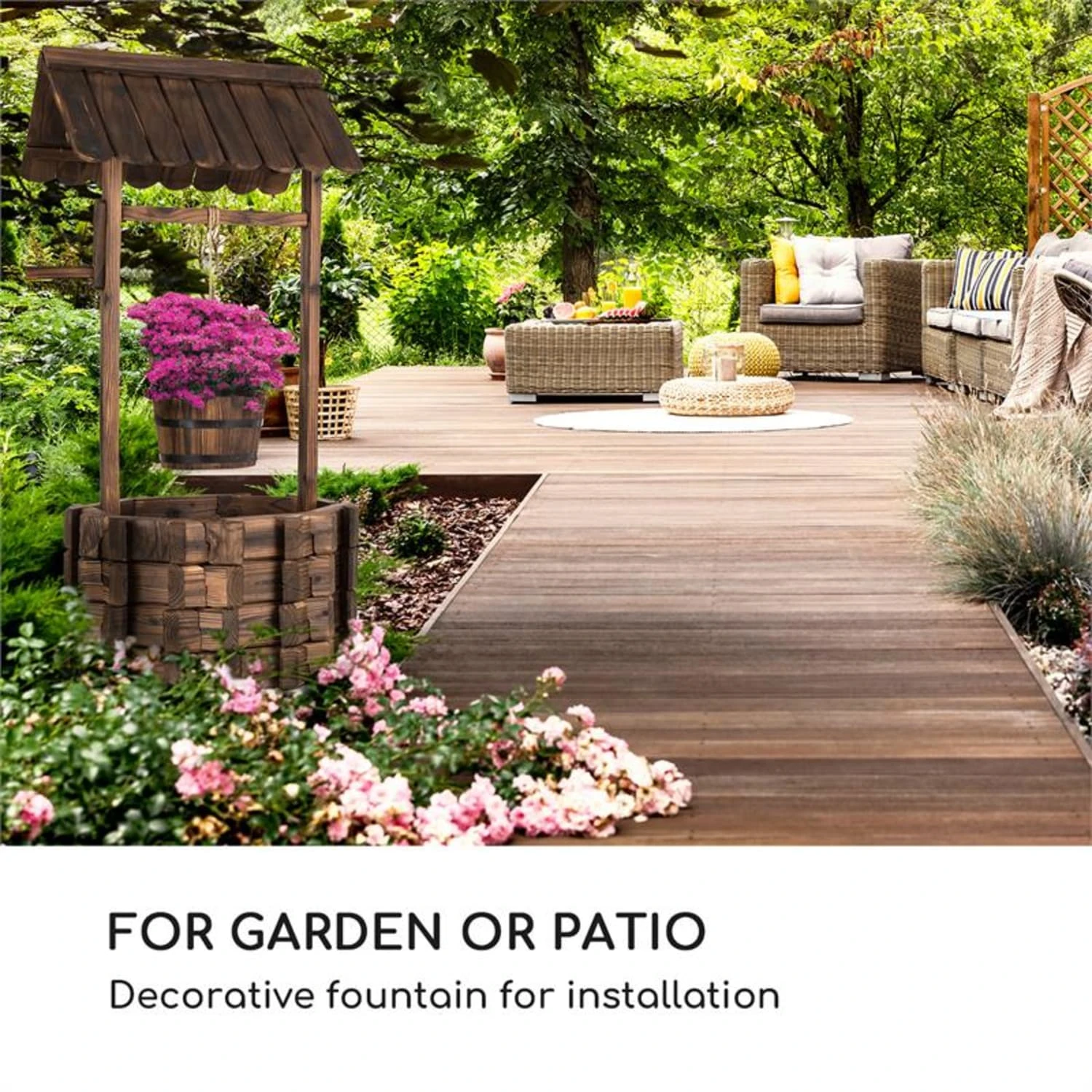 Andernach Zierbrunnen Tannenholz mit Eimer drehbare Kurbel Andernach Zierbrunnen Tannenholz Mit Eimer Drehbare Kurbel -Deutschland Klarstein Verkaufs-Shop 10033353 yy 0002 logo Blumfeldt Andernach Zierbrunnen braun reedit