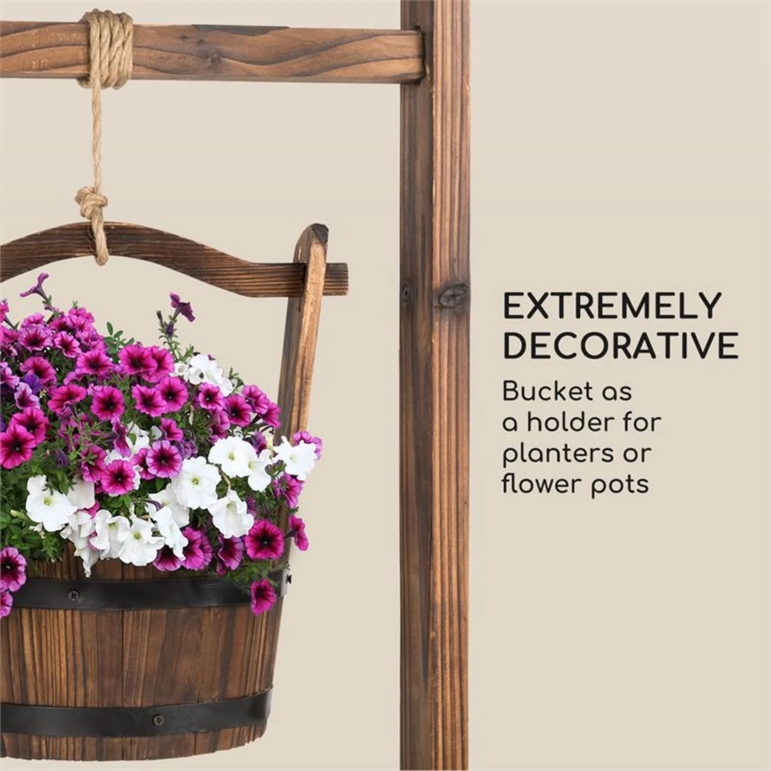 Andernach Zierbrunnen Tannenholz mit Eimer drehbare Kurbel Andernach Zierbrunnen Tannenholz Mit Eimer Drehbare Kurbel -Deutschland Klarstein Verkaufs-Shop 10033353 yy 0005 logo Blumfeldt Andernach Zierbrunnen braun