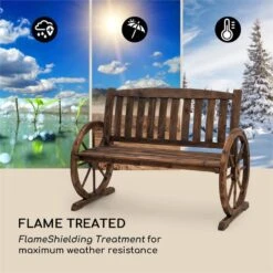 Murnau Gartenbank Flammenbehandeltes Tannenholz Braun -Deutschland Klarstein Verkaufs-Shop 10033354 yy 0003 logo Blumfeldt Murnau Gartenbank Tannenholz braun