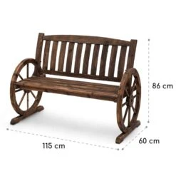 Murnau Gartenbank Flammenbehandeltes Tannenholz Braun -Deutschland Klarstein Verkaufs-Shop 10033354 yy 0007 logo Blumfeldt Murnau Gartenbank Tannenholz braun