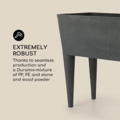 Mammutgrow Hochbeet 76 X 65 X 37 Cm UV- Und Frostschutz Anthrazit -Deutschland Klarstein Verkaufs-Shop 10033360 yy 0005 logo Blumfeldt Mammutgrow Hochbeet anthrazit