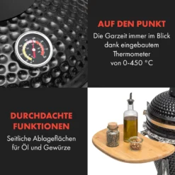Queensize Kamado Grill Thermometer Abnehmbare Seitenteile Schwarz -Deutschland Klarstein Verkaufs-Shop 10033377 de 0006 logo